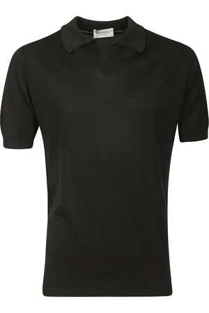 JOHN SMEDLEY Top, Herre, Sort, 2XL, Bomuld, Polo Bluser