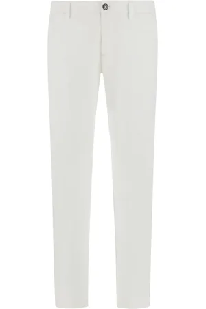 Boggi Milano Bukser, Herre, Hvid, W38, Bomuld, Stretch bomuld/Tencel bukser