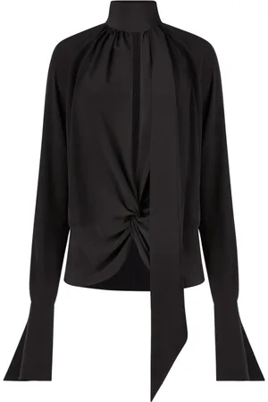 Nina Ricci Bluser & Skjorter, Dame, Sort, XL, Bow Bluse