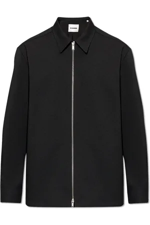 Jil Sander Skjorte, Herre, Sort, XL, Skjorte med lynlås