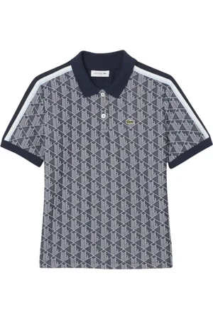 Lacoste Top, Dame, Blå, S, Bomuld, Moderne Ribbet Krave Polo Skjorte