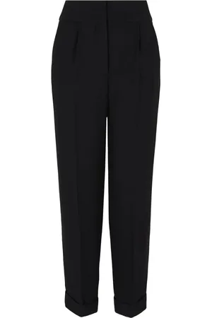 Armani Exchange Bukser, Dame, Sort, XS, Sort Crêpe Bukser med Lynlåslommer