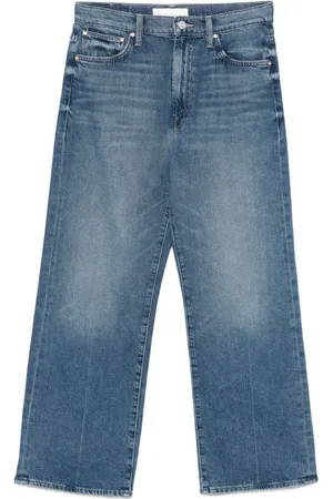 Mother Jeans, Dame, Blå, W29, Blå Wide Leg Jeans