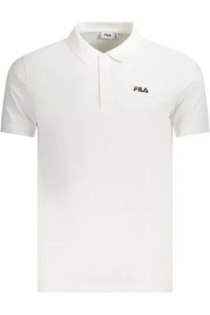 Fila Top, Herre, Hvid, L, Bomuld, Ikonisk Broderet Polo Skjorte