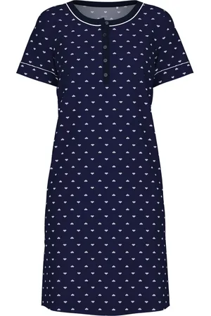 Calida Kjole, Dame, Blå, S, Bomuld, Hyggelig Sleepshirt Kjole