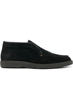 santoni Sko, Herre, Sort, 43 EU, Suede, Suede Desert Støvler