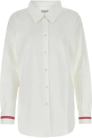 DRIES VAN NOTEN Bluser & Skjorter, Dame, Hvid, XS, Hvid Poplin Skjorte til Mænd