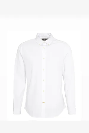 Barbour Bluser & Skjorter, Dame, Hvid, L, Bomuld, Crest Poplin Langærmet Skjorte