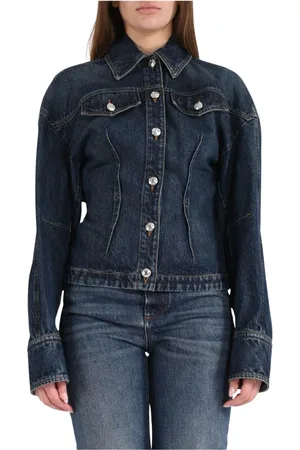 Sportmax Jakke, Dame, Blå, M, Denim, Denim spundet model jakke