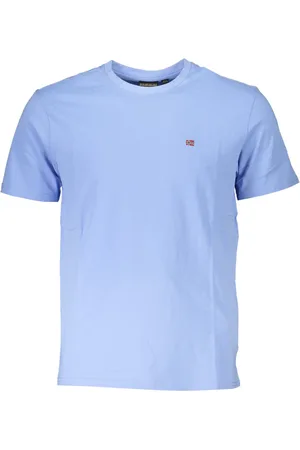 Napapijri Top, Herre, Blå, L, Blå Kortærmet Broderet Logo T-Shirt