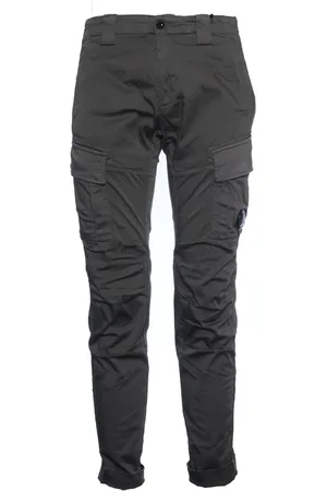 C.P. Company Bukser, Herre, Grå, M, Bomuld, Sateen Cargo Lens Bukser Røget Perle