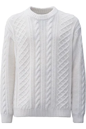 C.P. Company Strik, Herre, Hvid, M, Uld, Jacquard Logo Sweater