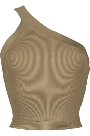 IRO Top, Dame, Brun, L, Uld, Moderne Brun Asymmetrisk Top