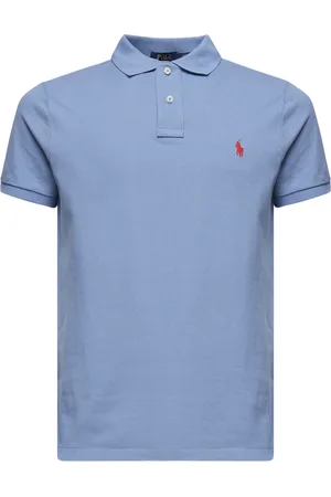 Ralph Lauren Top, Herre, Blå, XL, Blå Polo T-shirts med Broderet Logo