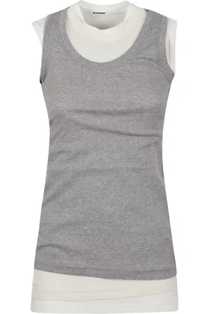 Jil Sander Top, Dame, Grå, S, Bomuld, Grå Top til Kvinder