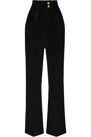 Elisabetta Franchi Bukser, Dame, Sort, S, Sort Plisseret Flydende Crepe Bukser