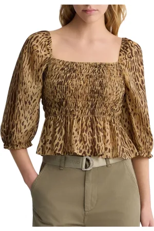 Liu Jo Bluser & Skjorter, Dame, Brun, S, Leopard Print Tunika Bluse