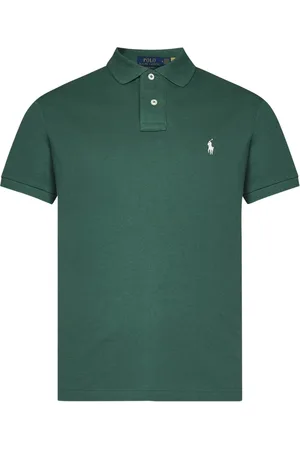 Ralph Lauren Top, Herre, Grøn, M, Bomuld, Grøn Polo T-shirt med Pony Broderi