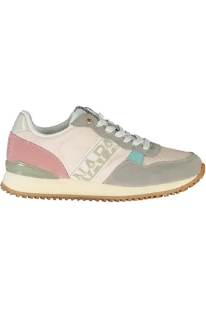 Napapijri Sko, Dame, Flerfarvet, 38 EU, Uld, Rosa Snøresneakers med Logo-Detalje