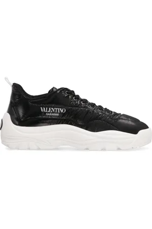 VALENTINO GARAVANI Sko, Herre, Sort, 42 EU, Nylon, Quiltet Nylon Low-Top Sneakers