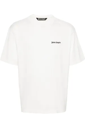 Palm Angels Top, Herre, Hvid, XL, Klassisk Logo Slim Tee Off