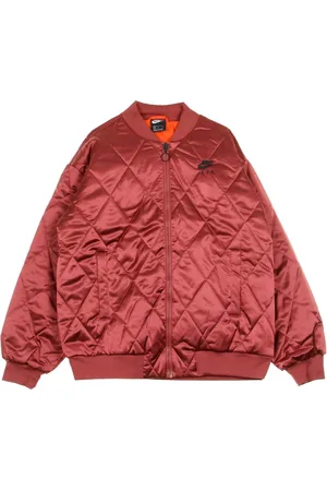 Nike Jakke, Dame, Rød, M, Satin, Bomberjakke i satin