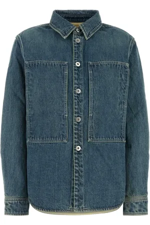Jil Sander Bluser & Skjorter, Dame, Blå, S, Denim, Denim Oversize Skjorte med Blazere og Veste