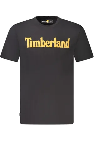 Timberland Top, Herre, Sort, M, Bomuld, Sort Logo Print Crew Neck T-Shirt