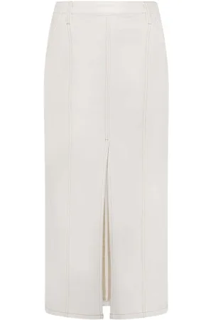 Fabienne Chapot Nederdel, Dame, Hvid, M, Denim, Dominique Skirt