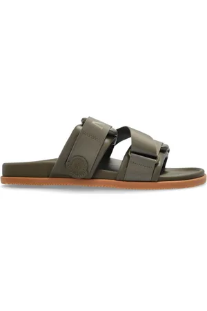 Moncler Sko, Herre, Grøn, 40 EU, Læder, Læder slides