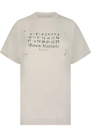 Maison Margiela Top, Dame, Hvid, S, Hvide T-shirts og Polos