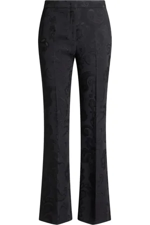 Etro Bukser, Dame, Sort, S, Flare Højtaljede Bukser Sort