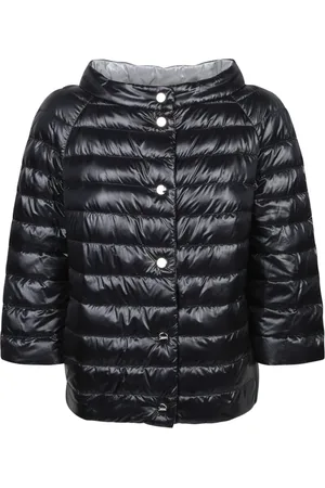 HERNO Jakke, Dame, Sort, 2XL, Nylon, Vendbar Ultralight Quiltet Cape