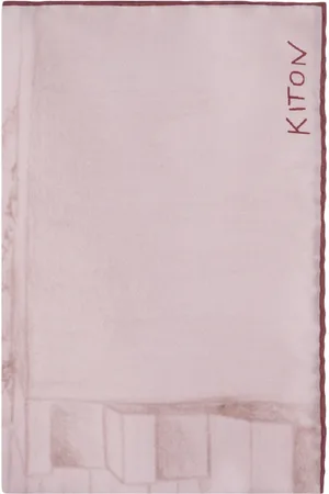 Kiton Tilbehør, Dame, Lyserød, ONE SIZE, Printet Silketørklæde