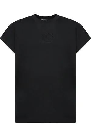 Dolce & Gabbana Top, Herre, Sort, M, Bomuld, Sort Crew Neck T-Shirt