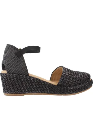 Pitillos Sko, Dame, Sort, 38 EU, Raffia Wedges