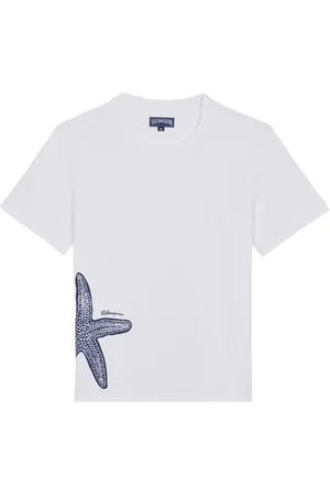 Vilebrequin Top, Herre, Hvid, 3XL, Bomuld, Starlettes T-shirt lavet af bomuld til mænd