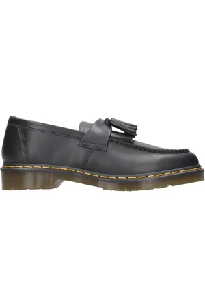 Dr. Martens Sko, Herre, Sort, 41 EU, Læder, Adrian Yellow Stitch Smooth Leather Tassle Loafers