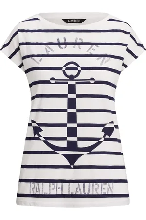 Ralph Lauren Top, Dame, Hvid, S, Uld, 200957677001 Kortærmet T-Shirt