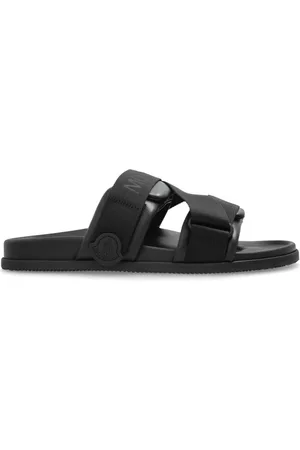 Moncler Sko, Herre, Sort, 39 EU, Læder, Læder slides