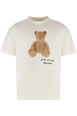 Palm Angels Top, Herre, , M, Bomuld, Ribbet Bomuld Crew-Neck T-shirt