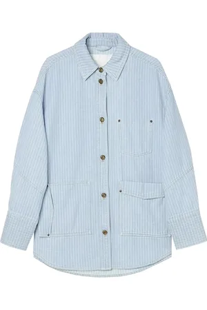 OOF Wear Bluser & Skjorter, Dame, Blå, S, Denim, Denim Casual Jakke