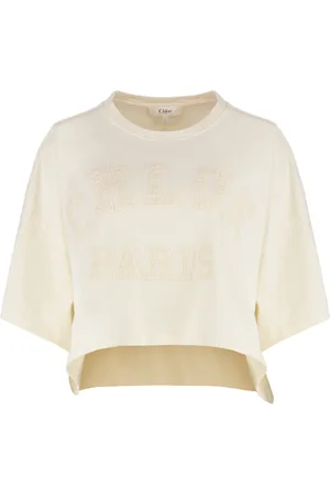 Chloé Top, Dame, , M, Bomuld, Ribbet Krave Bomuld Oversize Top