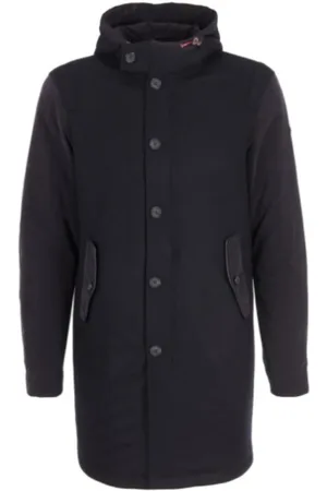 Emporio Armani Jakke, Herre, Blå, M, Uld, Blå Trenchcoat