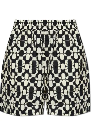 Moncler Shorts, Dame, Sort, 2XS, Bomuld, Mønstrede shorts