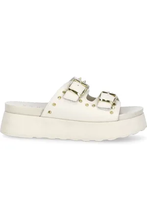 Cult Sko, Dame, , 37 EU, Læder, Studded Lædersandaler med Gummisål