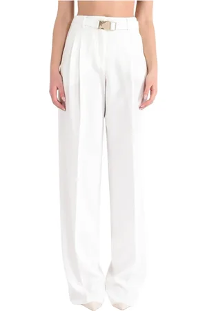 Max Mara Bukser, Dame, Hvid, M, Polyester, Højtaljede cadybukser Neottia model