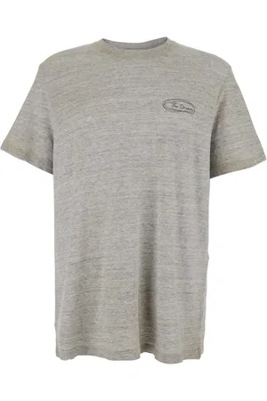 Golden Goose Top, Herre, Grå, L, Bomuld, Grå Bomuld T-shirt med Print foran og bagpå