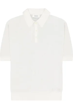 LANEUS Strik, Herre, Hvid, S, Strikket polo