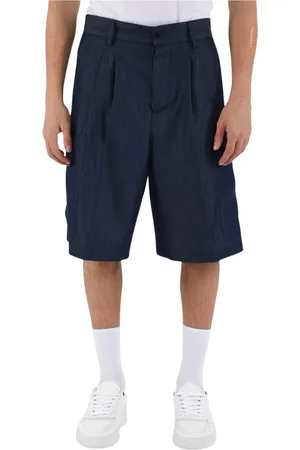COSTUMEIN Shorts, Herre, Blå, L, Bomuld, Bomuld Bermuda shorts med læg